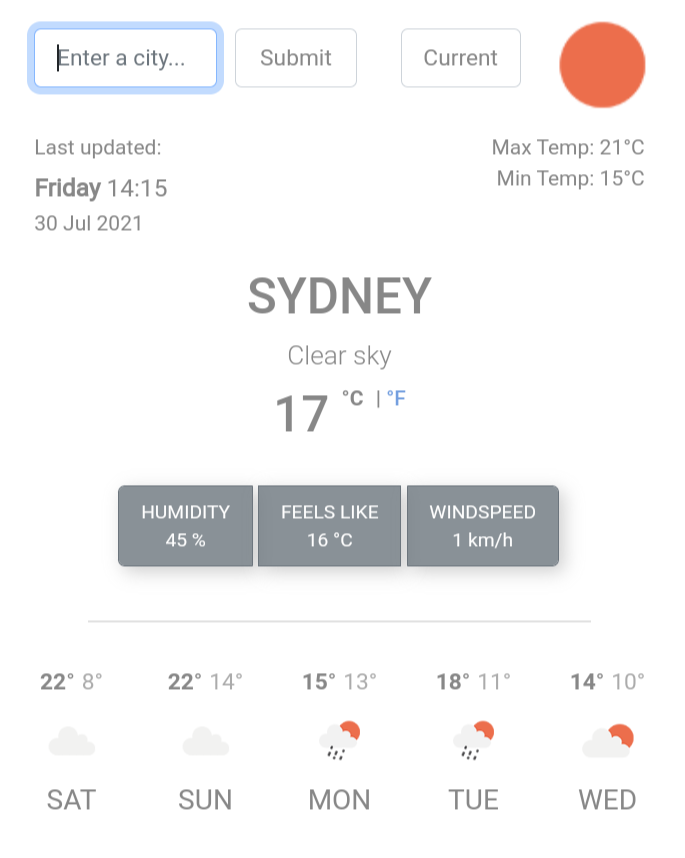 weather app